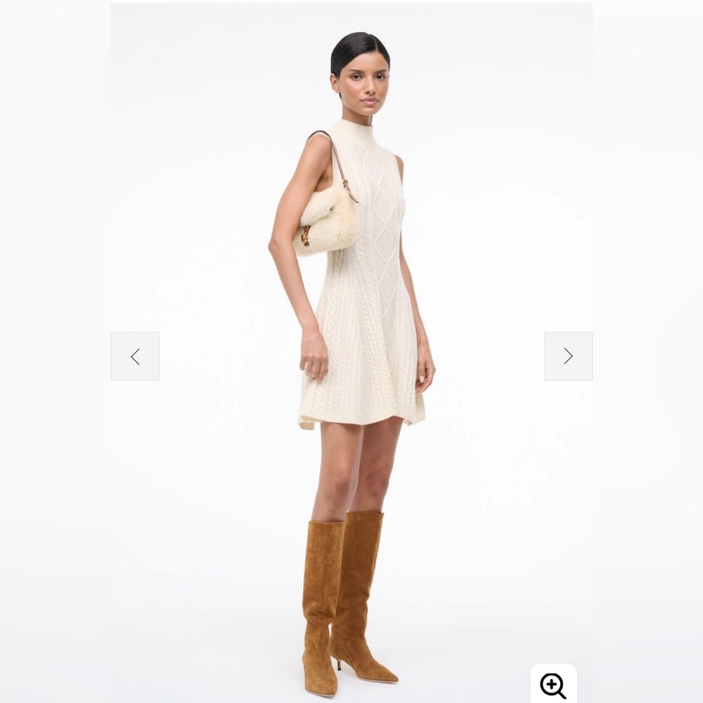 NWT Staud IVORY CHARADE SWEATER DRESS Size S